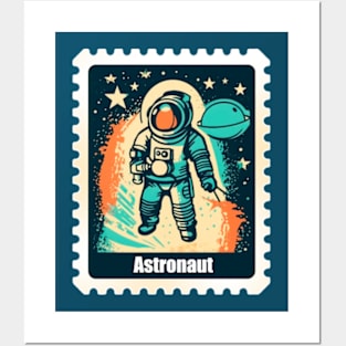 Astronaut in outer space Posters and Art